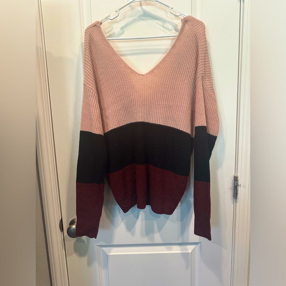 Just Polly New York medium colorblock sweater